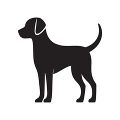 Dog logo silhouette vector illustration 