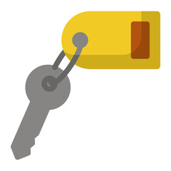 Room keys icon in Flat Color Fill Style 