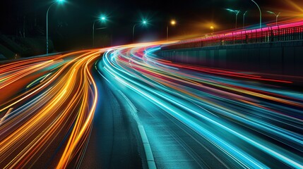 Fototapeta premium Light trail wallpaper