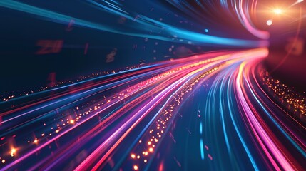 Fototapeta premium Light trail wallpaper