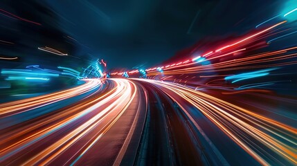 Fototapeta premium light trail pattern wallpaper