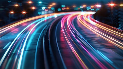 Fototapeta premium light trail pattern wallpaper