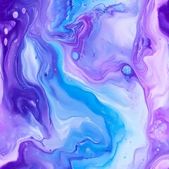 Abstract colourful marble pattern acryl paint texture wallpaper, background purple and blue 