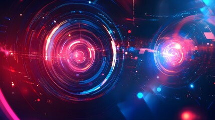 Obraz premium Abstract technology background with circles design 