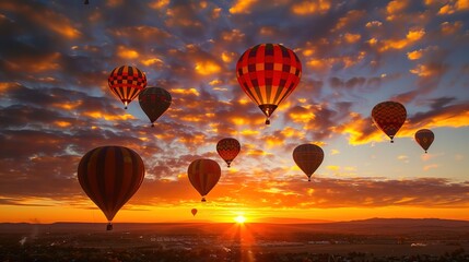 Obraz premium Hot air balloon wallpaper
