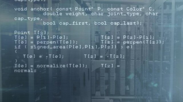 Animating computer code over servers in data center