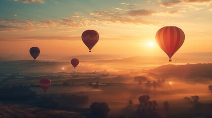 Fototapeta premium Hot air balloon wallpaper