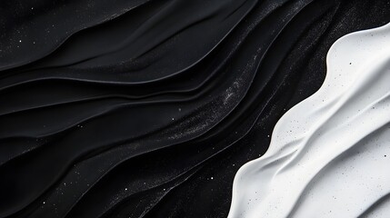 Obraz premium Black white grainy background abstract noise texture shape, grunge wave banner poster cover backdrop design