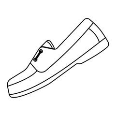Sneakers Shoes Line Art Illustration