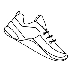 Running Shoes Line Art Illustration