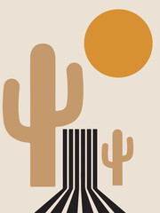 Obraz premium geometric shape and abstract succulent art decoration