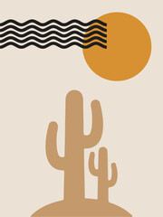 Obraz premium geometric shape and abstract succulent art decoration