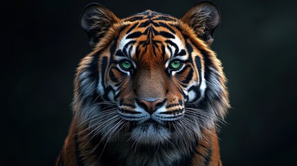 Fototapeta premium Close-up Portrait of a Majestic Tiger