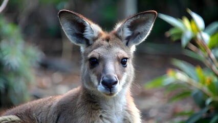 Fototapeta premium kangaroo close up in zoo