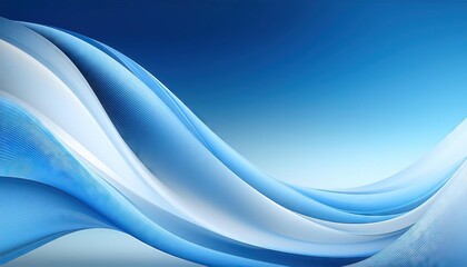 Obraz premium Abstract blue and white dynamic waves on a clean background