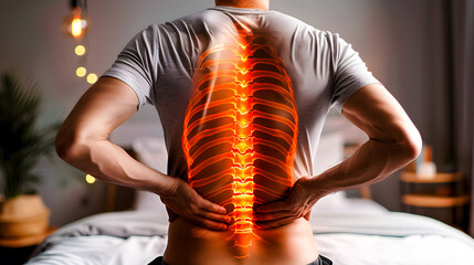 Homme souffrant de douleurs dorsales 