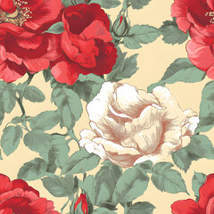 Beautiful seamless floral patterns for fabric and wallpaper, vintage floral patterns, seamless botanical patterns, colorful seamless floral backgrounds for fabric printing