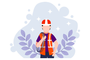 Labour Day Flat Design Illustration