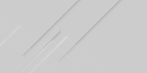 Abstract white rectangle shape geometric line background. abstract seamless modern white and gray color technology concept geometric rectangle vector background neomorphism style poster, banner design