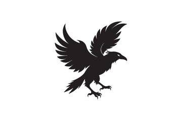 Obraz premium Crow silhouette vector illustration
