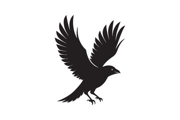 Crow silhouette vector illustration