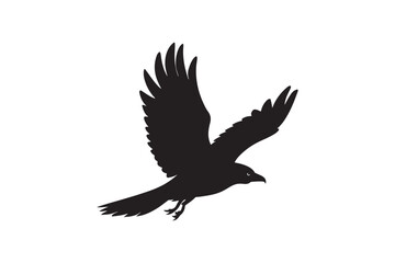 Crow silhouette vector illustration