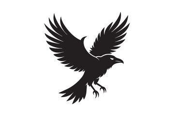 Crow silhouette vector illustration