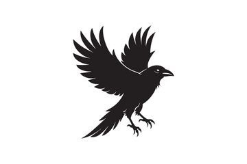Fototapeta premium Crow silhouette vector illustration