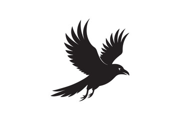 Fototapeta premium Crow silhouette vector illustration