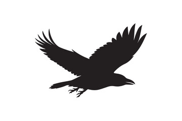 Fototapeta premium Crow silhouette vector illustration