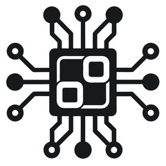 Circuit Logo Template vector illustration icon design on isolated white background