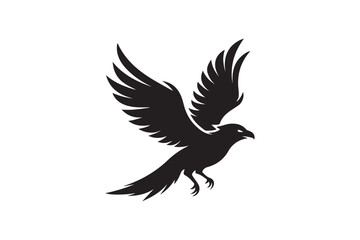 Obraz premium Crow silhouette vector illustration