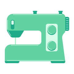 Sewing Machine Flat Illustration