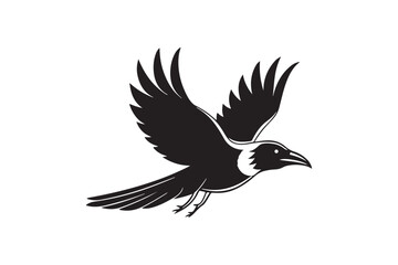 Crow silhouette vector illustration