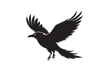 Obraz premium Crow silhouette vector illustration