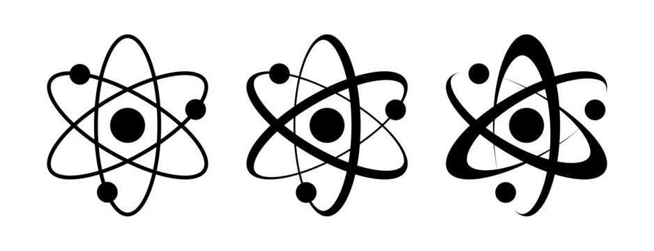 atom vector. symbol, icon, sign, science