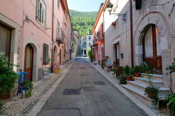 A street of San Lorenzello, a village in Campania, Italy.