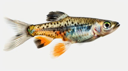 Guppies side view full body isolate on transparency background PNG