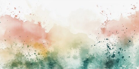 Obraz premium Watercolor background with soft pastel colors in blue, pink, and lavender, perfect for delicate design, artistic wallpaper