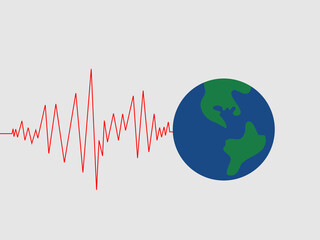 flat design earthquake vector illustration