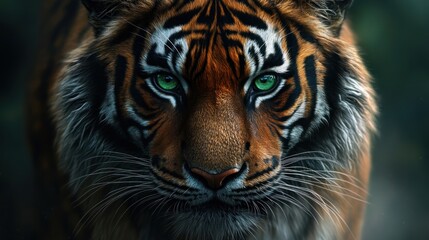 Fototapeta premium Close-up Portrait of a Majestic Tiger