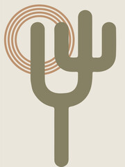 Fototapeta premium geometric shape and abstract succulent art decoration