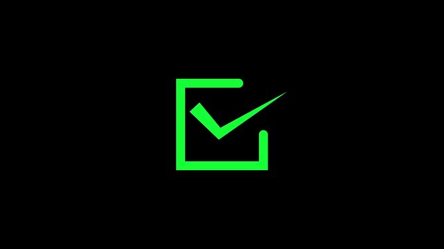 checkmark sign icon animation. tick mark, complete mark, right, conform mark