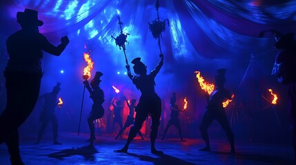 “People dancing in a lively nightclub”