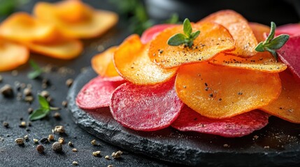 Crispy and Colorful Beetroot and Sweet Potato Chips