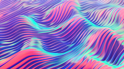 Obraz premium vapor wave gradients designed pattern, holographic colors