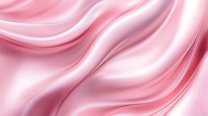 Obraz premium Pink abstract wave background light smooth luxury pastel satin drapery texture banner design copy space
