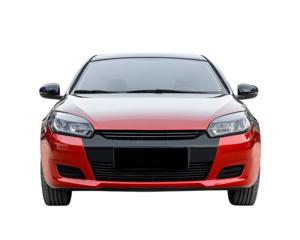 Front view car isolated on white background