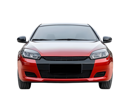 Front view car isolated on white background