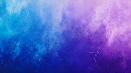 Fototapeta premium Purple blue grainy gradient background noise texture wide banner header poster design copy space